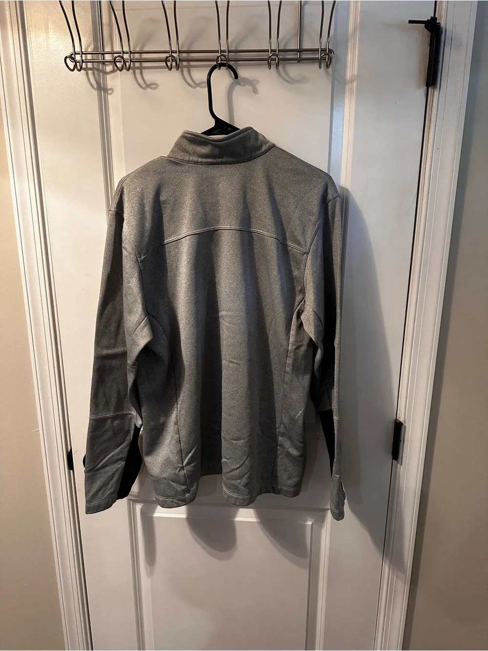 The North Face Light Gray Fleece Half-Zip Pullover